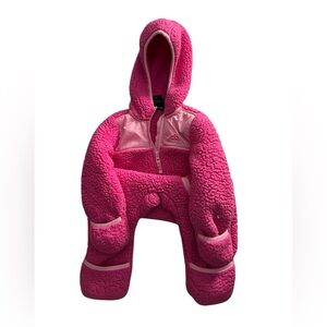Snozu Pink Fleece Baby Snowsuit with Hood